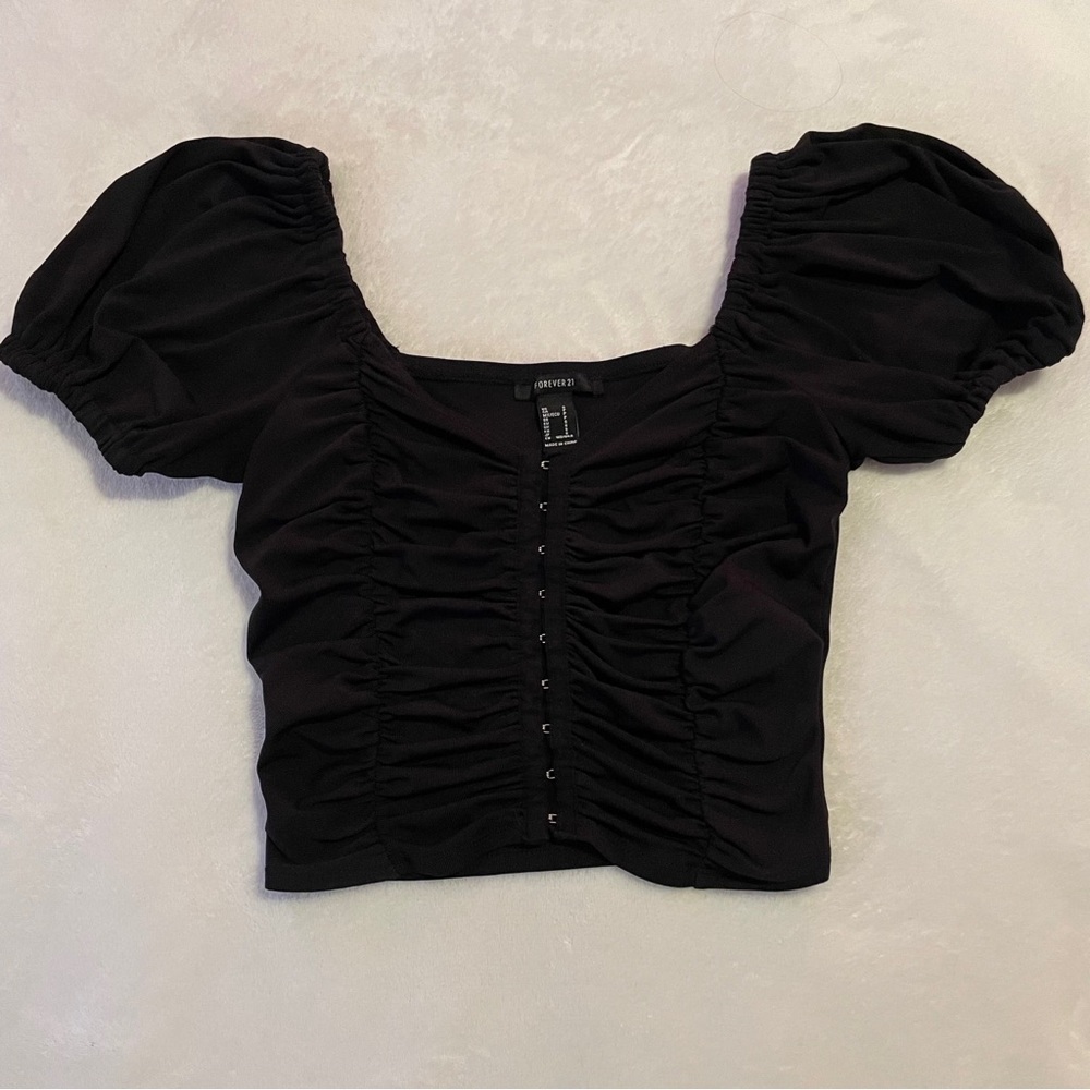 black milkmaid top